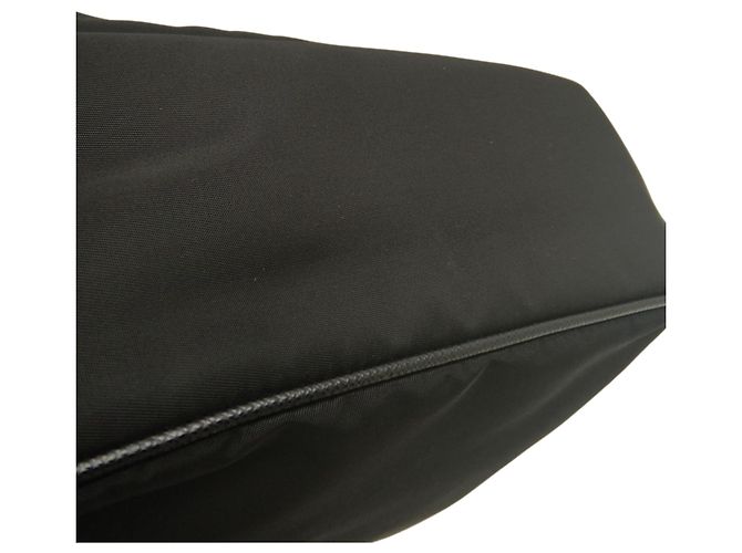 Prada Tessuto Satchel mit schwarzem Saffiano-Besatz - Ansicht 12