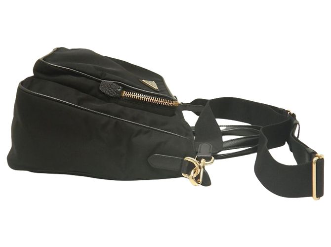 Prada Tessuto Satchel mit schwarzem Saffiano-Besatz - Ansicht 13