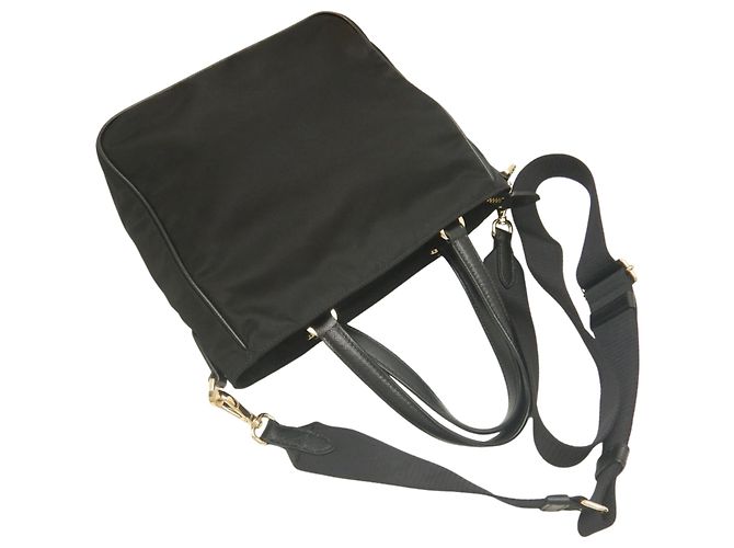 Prada Tessuto Satchel mit schwarzem Saffiano-Besatz - Ansicht 15
