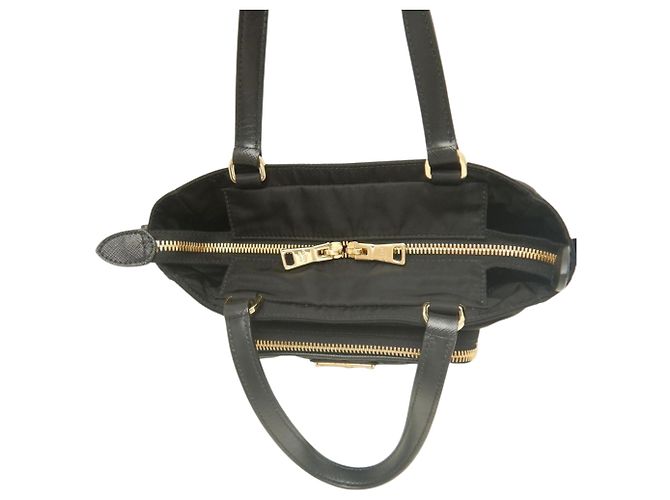 Prada Tessuto Satchel mit schwarzem Saffiano-Besatz - Ansicht 7