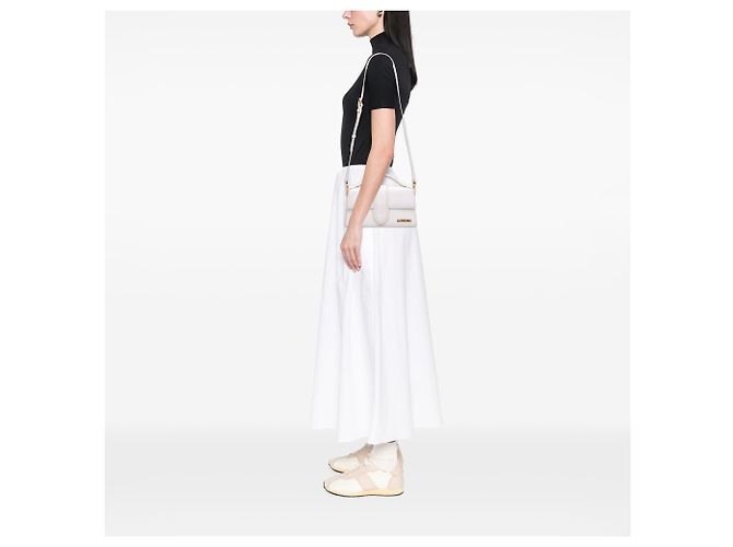 Jacquemus Le Grand Bambino de piel blanca Blanco Blanco roto - vista 6