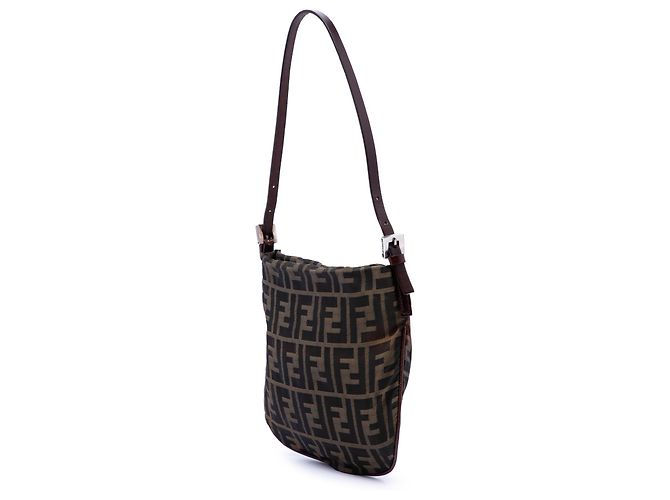 Borsa a tracolla Fendi Brown Zucca Canvas Marrone - vista 2