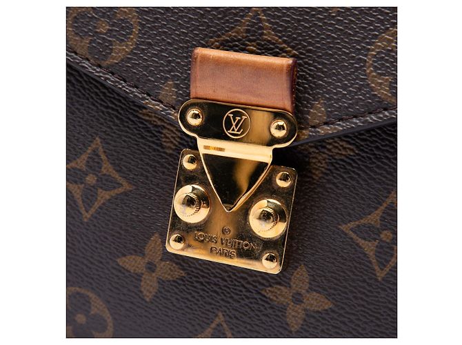 Louis Vuitton Brown Monogram Pochette Metis Marrone - vista 5