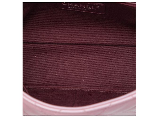 Chanel Pink Medium Quilted Metallic Calfskin Coco Pleats Chain Flap Rosa - vista 4