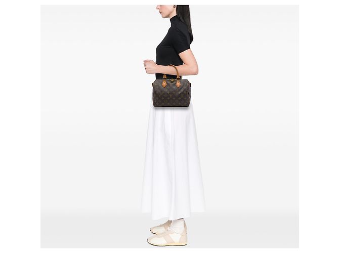 Louis Vuitton Brown Monogram Speedy Bandouliere 25 Marrone - vista 6