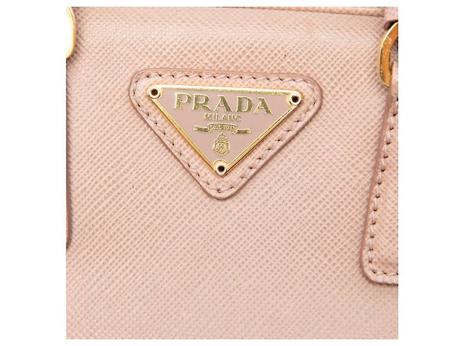 Borsa Prada Brown Mini Saffiano Lux Bauletto Marrone Carne - vista 5