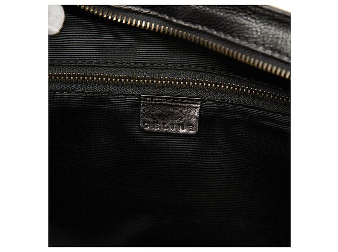 Céline Bolso Celine Ella Frame de tweed negro y piel - vista 5
