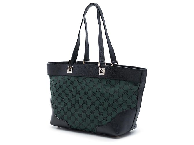 Gucci Green GG Canvas Tote Grün Dunkelgrün - Ansicht 2