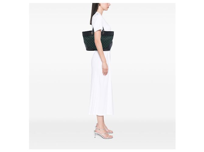 Gucci Green GG Canvas Tote Grün Dunkelgrün - Ansicht 6