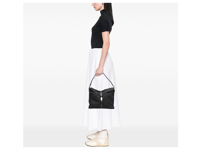 Borsa a tracolla Jackie Gucci in nylon nero - vista 6