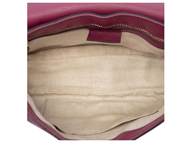 Gucci Soho Chain Flap Crossbody in pelle di vitello rosa Medium - vista 4