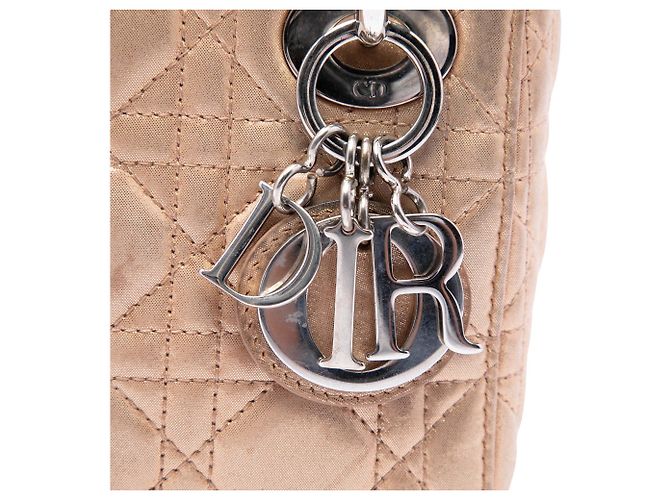 Dior Pink Mini Metallic Lambskin Cannage Lady Dior Rosa - vista 5