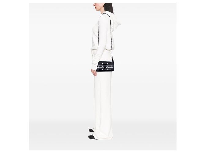 Chanel Boy Brick Horizontal Flap in vernice nera e cristalli acrilici Nero - vista 6