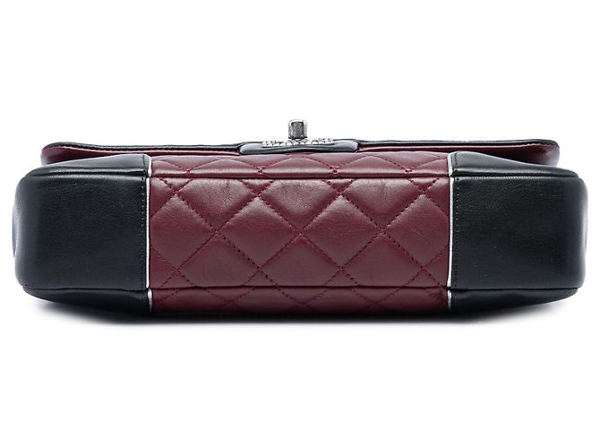 Chanel Red Paris Salzburg Medium Bicolor Quilted Lambskin Tyrolean Flap Rosso - vista 3