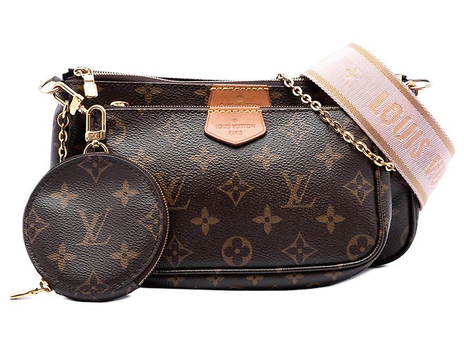 Louis Vuitton Brown Monogram Multi Pochette Accessoires Marrone - vista 7