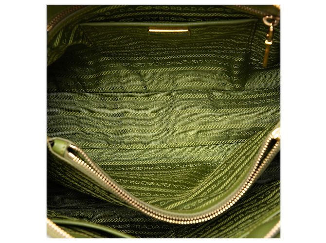 Borsa Satchel Prada Green Large Saffiano Lux Promenade Verde Verde oliva - vista 4