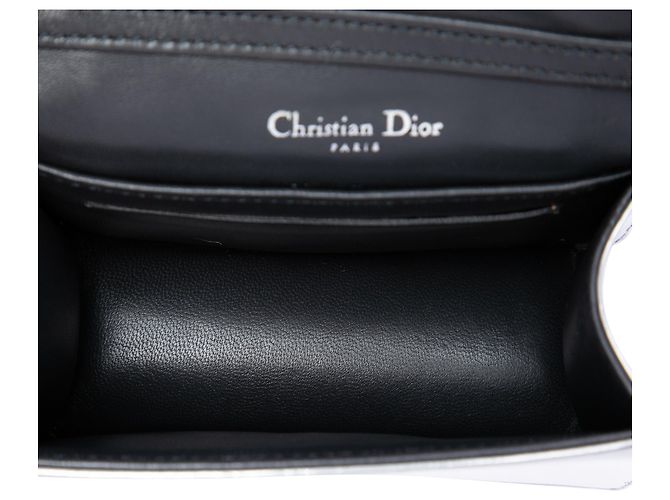 Dior Silver Baby Metallic Patent Microcannage Diorama Flap Argento - vista 4