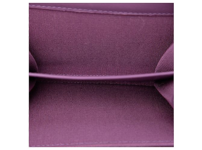 Chanel Purple CC gestepptes Lammleder Kartenetui mit Kette Lila - Ansicht 4
