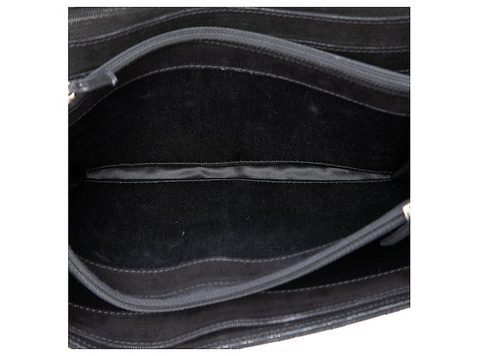 Chanel Black CC Quilted Iridescent Fabric East West Flap Nero - vista 4