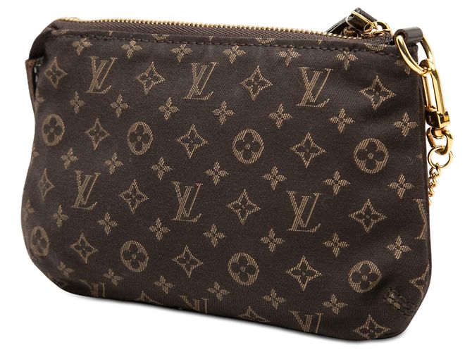 Louis Vuitton Brown Monogram Mini Lin Mini Pochette Accessoires Marrone Marrone scuro - vista 2