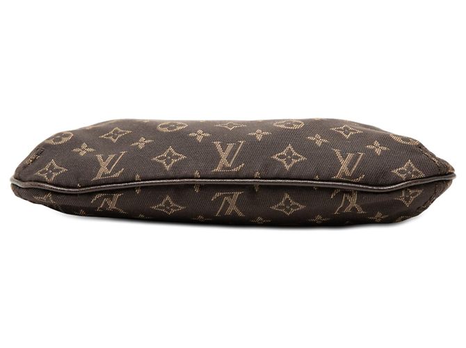 Louis Vuitton Brown Monogram Mini Lin Mini Pochette Accessoires Marrone Marrone scuro - vista 3