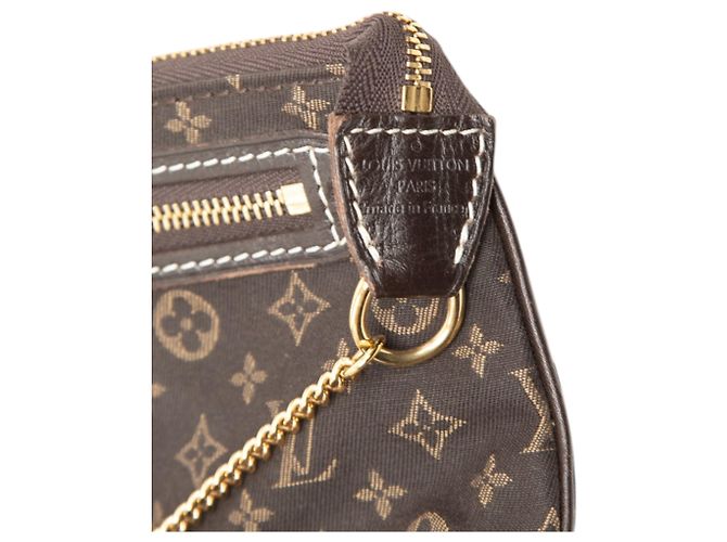 Louis Vuitton Brown Monogram Mini Lin Mini Pochette Accessoires Marrone Marrone scuro - vista 5