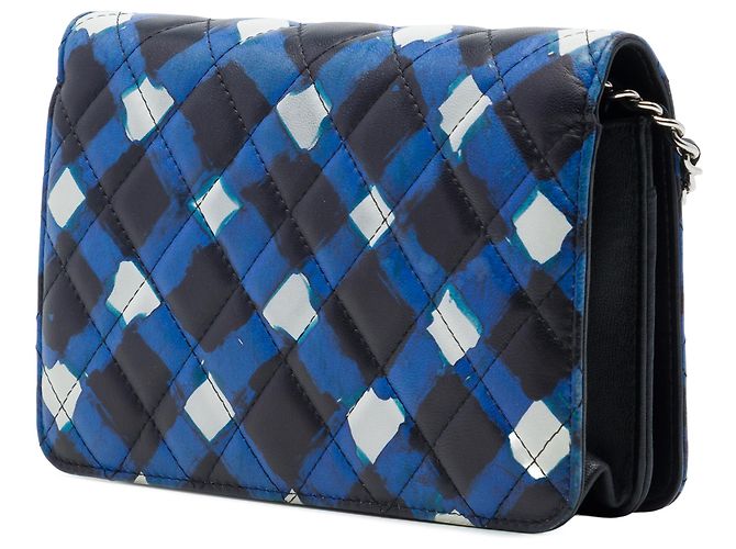 Portafoglio Chanel Black Airline Quilted Lambskin Wallet on Chain Nero - vista 2