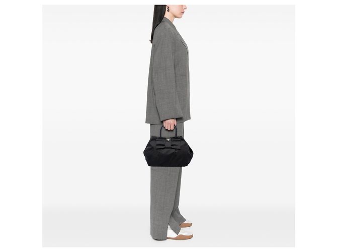 Borsa Prada in Tessuto nera con fiocco Fiocco Nero - vista 6