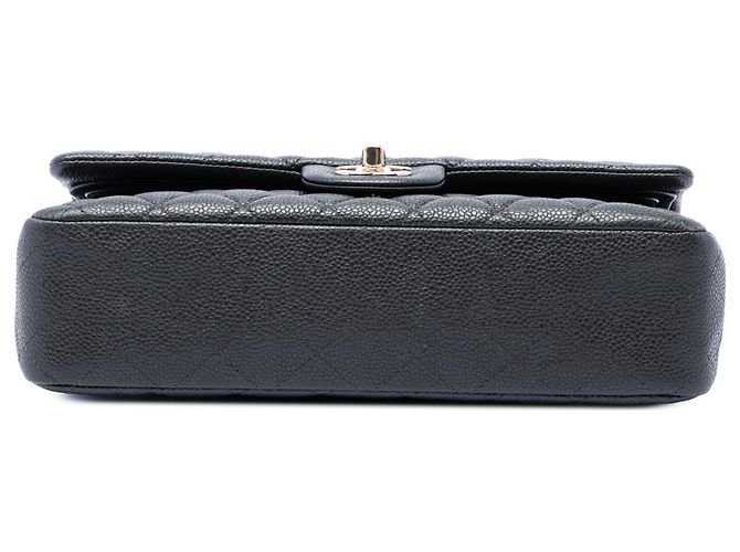 Chanel Black Medium Classic Caviar Double Flap Nero - vista 3