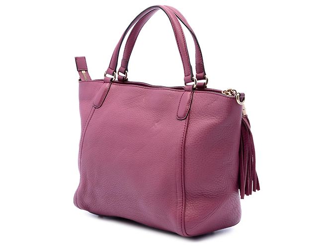 Borsa Gucci Soho Cellarius piccola in vitello viola Porpora - vista 2
