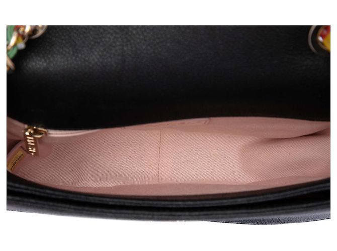 Chanel Black Paris Cuba Small Quilted Caviar Thread Around Flap Nero - vista 4