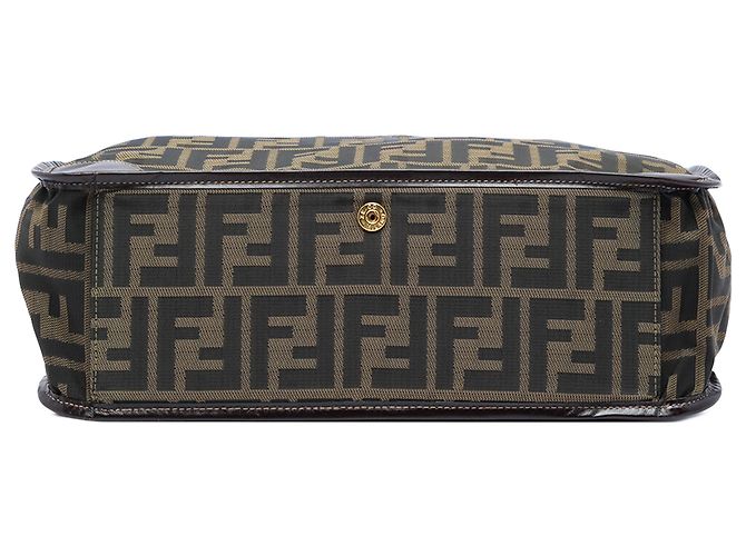Fendi Shopping Tote aus braunem Zucca Canvas - Ansicht 3