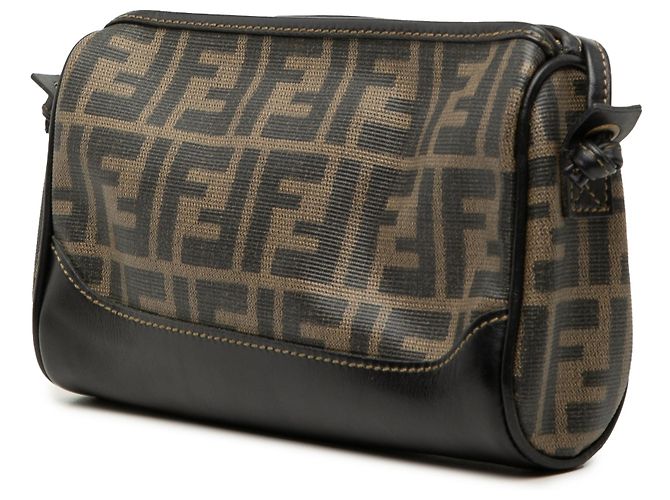 Borsa a tracolla Fendi Brown Zucca Coated Canvas Marrone - vista 2