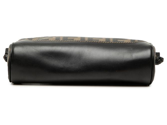 Borsa a tracolla Fendi Brown Zucca Coated Canvas Marrone - vista 3