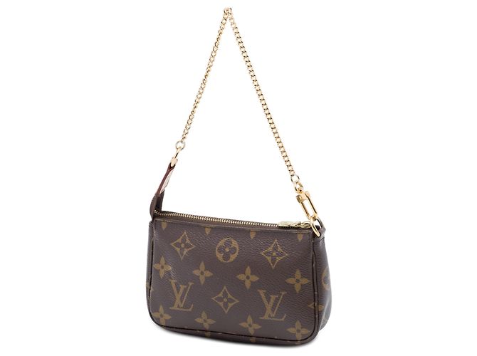 Louis Vuitton Brown Monogram Mini Pochette Accessoires Castaño - vista 2