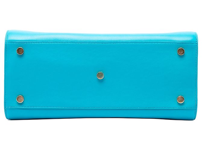 Saint Laurent Blue Small Leather Sac De Jour Satchel - vista 3