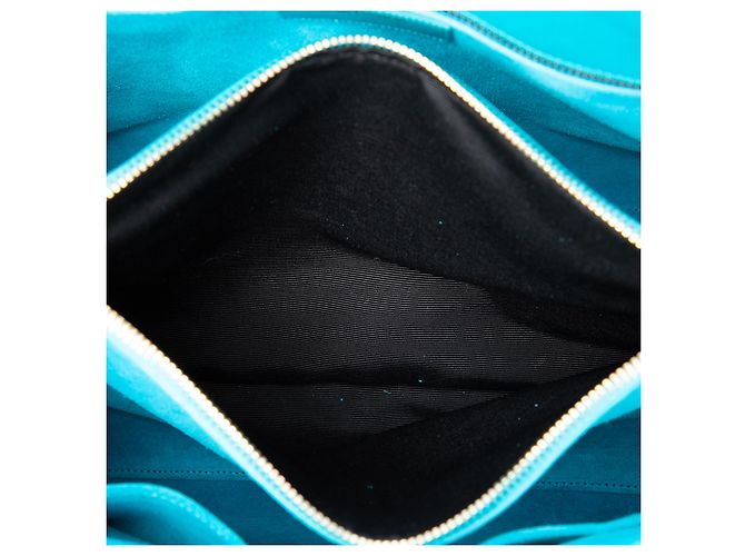 Saint Laurent Blue Small Leather Sac De Jour Satchel - vista 4