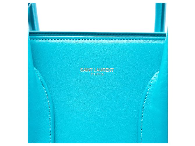 Saint Laurent Blue Small Leather Sac De Jour Satchel - vista 5