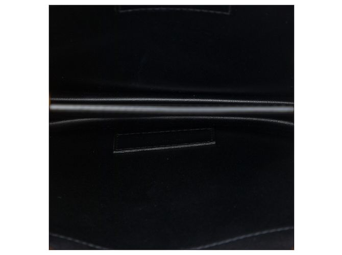 Saint Laurent Bolsa Crossbody Le Maillon em couro de bezerro acolchoado preto com corrente quadrada - vista 4