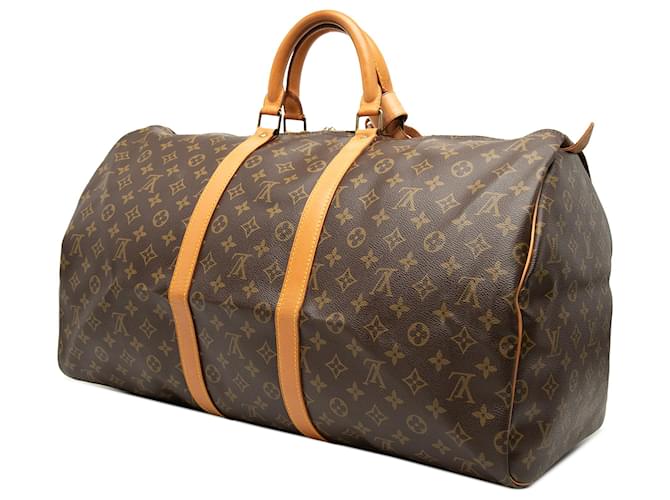 Louis Vuitton Brown Monogram Keepall 55 Marrone - vista 2