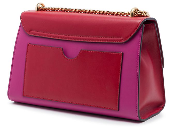 Padlock Borsa a tracolla Gucci Medium Bicolor in pelle rosa con lucchetto - vista 2