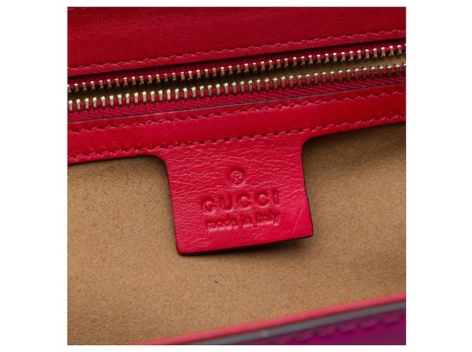 Padlock Borsa a tracolla Gucci Medium Bicolor in pelle rosa con lucchetto - vista 5