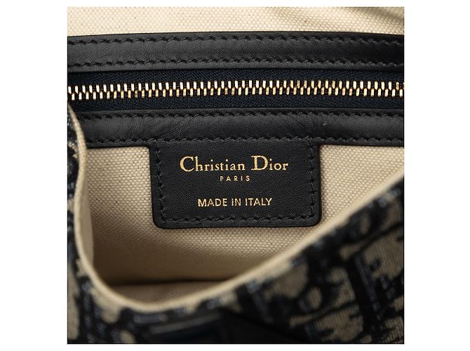 Borsa Saddle Dior in tela Oblique blu - vista 5