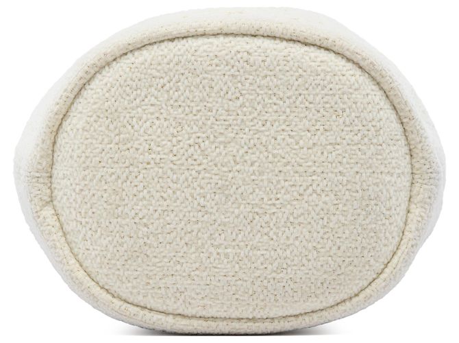 Borsa a secchiello Deauville Small in tweed bianco Chanel - vista 3