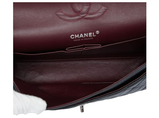 Chanel Black Medium Classic Lambskin Double Flap Nero - vista 4