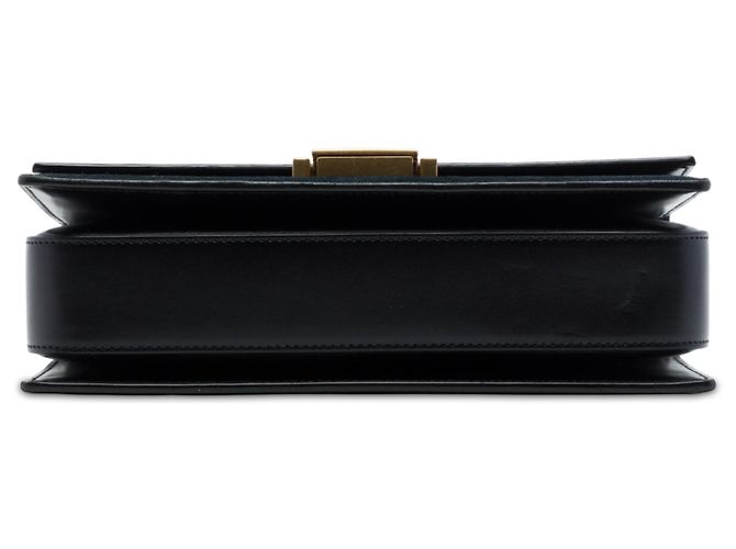 Borsa Bellechasse Saint Laurent in pelle di vitello nera e camoscio leopardato Medium - vista 3