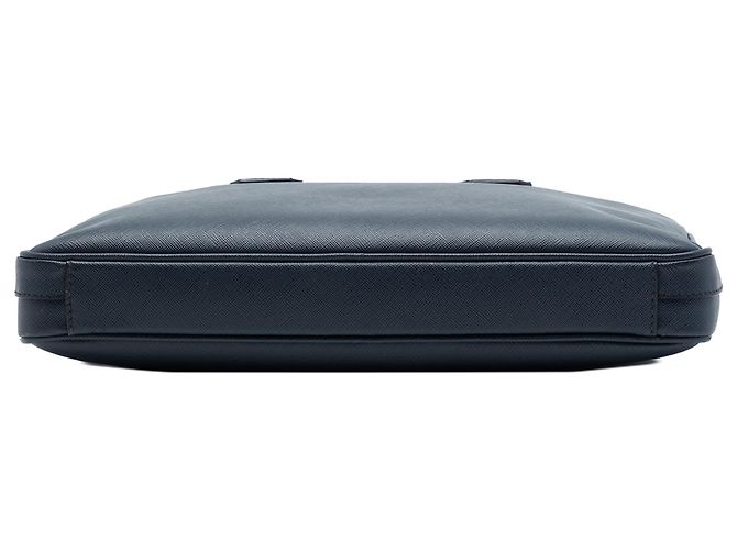 Borsa business Prada Blue Saffiano Blu navy - vista 3