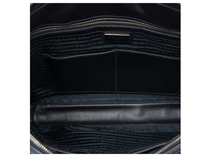 Borsa business Prada Blue Saffiano Blu navy - vista 4