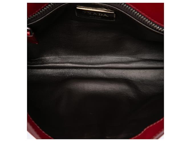 Clutch Prada Red Saffiano Envelope Pushlock Rosso - vista 4