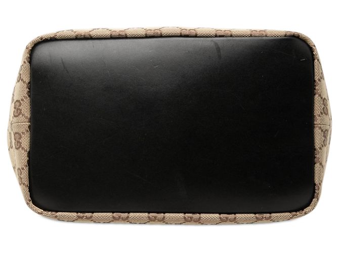 Bamboo Borsa a tracolla Gucci in tela GG beige con bambù - vista 3